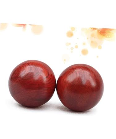 Homsfou Baoding Balls - 2PC Asian Meditation Balls for Wrist Strengthening & Relaxation | Wooden Chinese Massage Fitness Balls (5cm) - Red - Buy Online on GoSupps.com
