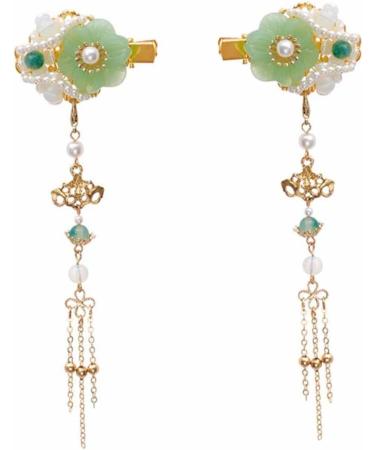 minkissy 3 Pairs Tassel Hair Clip Women Hairpin Antique Chinese Hair Pins Chinese Flower Hair Clips Japanese Bride Hairpins Accesorios Para Mujer Jade Pearl Barrettes Hanfu Bun Miss - Buy Online on GoSupps.com