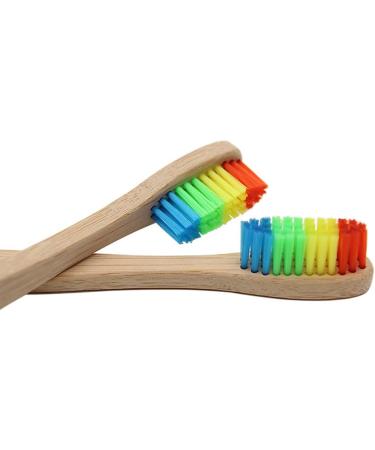 ROSENICE 12 Pack Bamboo Toothbrushes - Eco-Friendly Manual Brushes for Adults & Kids - Sustainable Oral Care - Buy Online on GoSupps.com