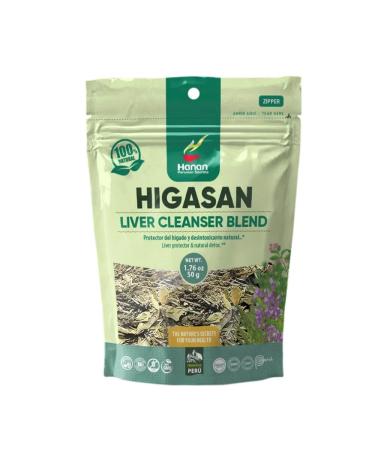 Hanan Peruvian Secrets Higasan Herbal Tea | 100% Natural Liver Cleanser | 1.76oz / 50g | Naturally Aids in Cleansing the Liver and Maintaining Healthy Cholesterol Levels - 6 Pack