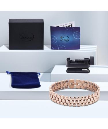 Jeroot Titan Magnet Hard Band - 4mm Zirconia Bracelet for Women with Size Adjustment Tool & Gift Box - 3500 Gauss Magnetic Therapy - Buy Online on GoSupps.com