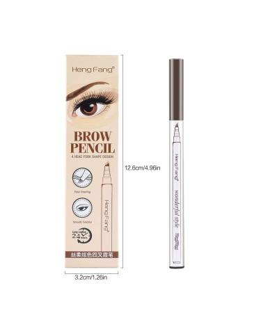 Waterproof Four-Tooth Fork Eyebrow Pencil - Dark Grey | Long-lasting Precision for Perfect Brows - Buy Online on GoSupps.com
