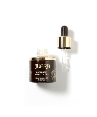 Juara Radiance Vitality Oil | Deluxe Moisturizing Facial Treatment for All Skin Types | Anti-Aging Formula | Softens Brightens Nourishes Hydrates | Cruelty Free Paraben & Sulfate Free | 1 oz.