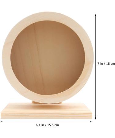 ULTECHNOVO Small Pets Exercise Wheel - 15cm Wooden Mute Running Spinner Toy for Hamsters, Gerbils, Mice, Hedgehogs, Guinea Pigs - Pet Rest Nest Toy for Rats and Chinchillas - Buy Online on GoSupps.com