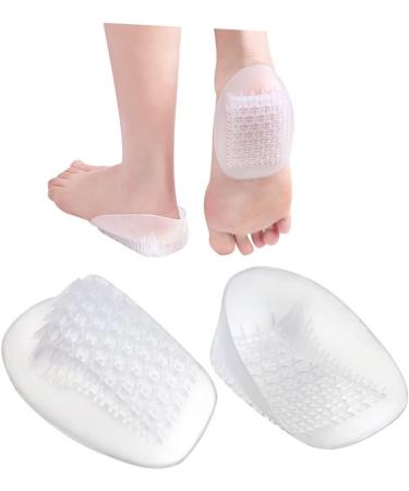 NOLITOY U-Shaped Heel Pads - 2 Pairs Heel Cushions for Plantar Fasciitis Relief | Soft Sebs Ankle Support for Men & Women - White - Buy Online on GoSupps.com