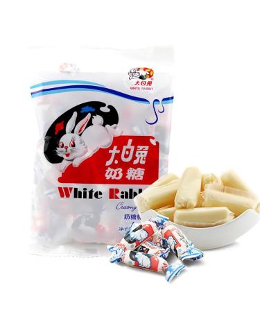 White Rabbit Toffee Milk sugar Childhood Tastes Toffee Small Gifts Snacks Shanghai Specialties White Rabbit Creamy Candy Gummies Chinese candy Original Gummies (227g)