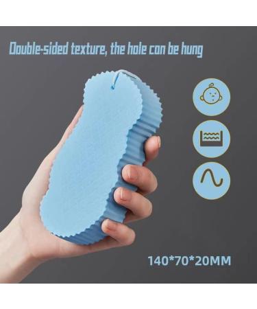 2022 Ultra Soft Bath Body Shower Sponge 2PCS - Spa Scrub Exfoliator Dead Skin Removal - Reusable - Blue & Pink - Buy Online on GoSupps.com