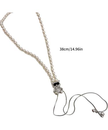 Oralgos Harajuku Necklace for Women & Girls - Trendy Pearl Jewelry with Bear Sunglasses & Cool Designs | 2023 Fashion - Buy Online on GoSupps.com