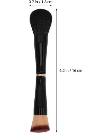PATKAW Foundation Makeup Brushes Double-ended Concealer Brush Loose Powder Brush for Beauty Liquid Powder Blending Buffing Face Makeup Tools Black - Buy Online on GoSupps.com