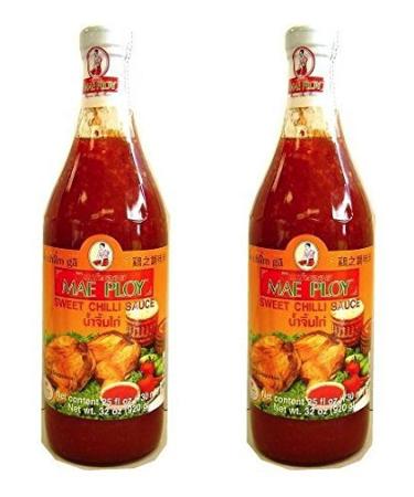Mae Ploy Sweet Chili Sauce 32OZ (Pack of 2) Chili 2 Pound (Pack of 2)