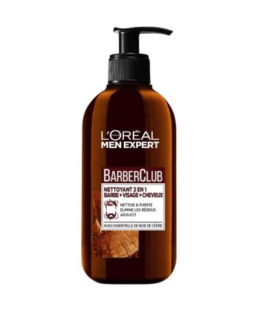 L'Oreal Paris Sold individually. L'Oreal Men Expert Barber Club 3-in-1 Beard Cleanser for Face and Hair 200 ml