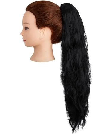 18" Long Claw Ponytail Extensions One Piece Mini Claw/Jaw Clip in on Curly Wavy Ponytail Hair Extension Hairpieces 18 inch-Curly Dark Black (Mini Claw) - Buy Online on GoSupps.com