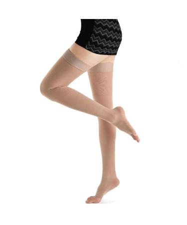 Aciyd varicose veins Medical compression stockings second degree pressure washable comfortable elastic stockings pain relief adult women improve blood circulation black s (flesh m)
