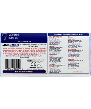 NeilMed Sinus Rinse All Natural Relief Premixed Refill Packets 100 Count (Pack of 2) - Buy Online on GoSupps.com