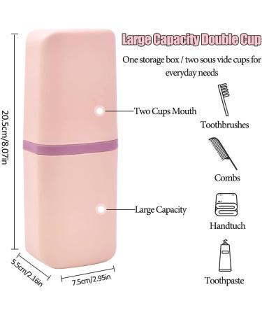 Travel Toothbrush Set - 3-Piece Portable Cup & Holder for Kids - Ideal for Camping Business Trips & Home - Blue Pink Green - Buy Online on GoSupps.com