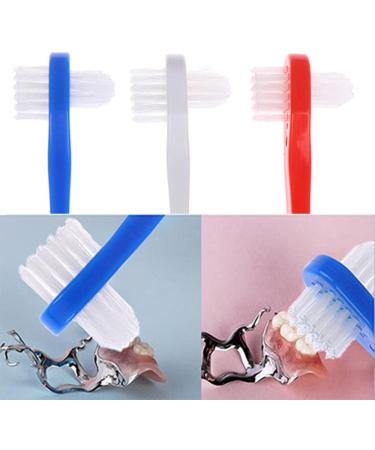 JINJIASUYISU 3Pcs Denture Brush - Dual Head Toothbrushes for Hard Denture Cleaning - Buy Online on GoSupps.com