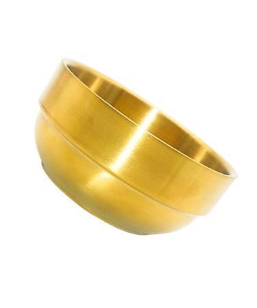 Fomiyes foam dishwasher foam foam shell Nursing razor shell Shave Face cleaning cup beard soap cream soap cream bowl metal metal man stainless steel cream cup 9x9x4.9cm golden