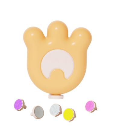 Perfeclan Nail File Electric Nail Cleaning Comfortable Rechargeable Portable Nail Trimmer Nail Griding for Sleeping Travel Home Use Toes Yellow