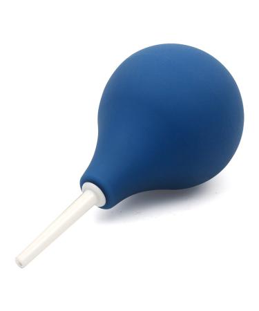 DIYWORK Blue and White Spherical Enema Device Vaginal and Anal Shower Rubber and Plastic 89ml/220ml (89ml)