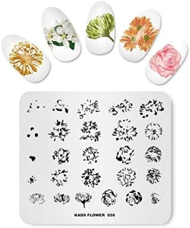 KADS Nail Art Stamp Plate - Butterfly Flower Leaves Series | DIY Nail Stamping Template - Buy Online on GoSupps.com