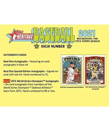 2021 Topps Heritage High Number Baseball Hobby Box - 24 Packs, 1 Auto/Relic Card Included - Buy Online on GoSupps.com