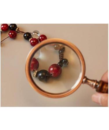 Round 10X 88mm Glass Lens Magenifier Loupe for Reading Books Newspaper Maps Check Coin Insect Rock Map Vintage Wooden Handle Better Life - Buy Online on GoSupps.com