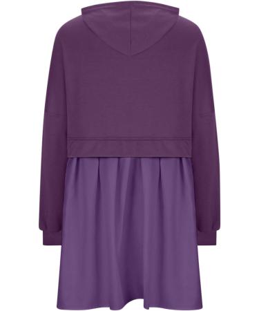 Yihaojia Oversized Boyfriend Sweatshirt for Women Casual V Neck Button Up Loose Pullover Sweatshirts Tops for Fall Purple#3 X-Large - Buy Online on GoSupps.com