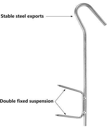 Vegena 10-Piece Stainless Steel Incense Hooks Set - Ideal for Trout Fishing & Smoking | Durable Fish Hooks for Grilling - Buy Online on GoSupps.com