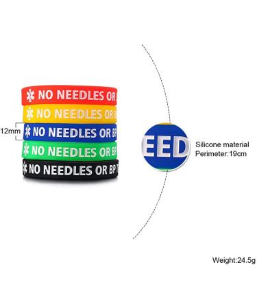 XUANPAI 5 Pack Silicone Sport Medical Alert ID Bracelets - Men Women Kids | No Needles or BP | Arm Wristband - Buy Online on GoSupps.com