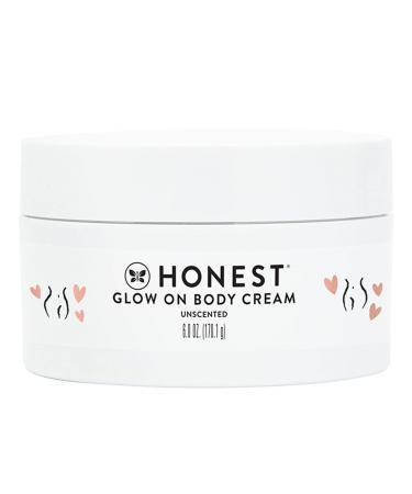 The Honest Company Honest Mama Glow On Body Cream | Hydrates Firms + Tightens Skin | Shea Butter Avocado Oil Vitamin E | 6 oz Unscented 6 Ounce (Pack of 1)