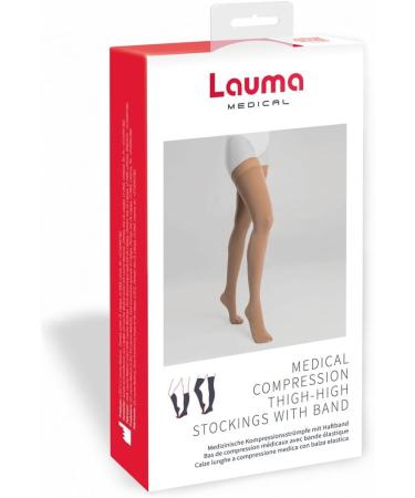 Buy Lauma Medical 23-32 mmHG Compression Stockings Class 2 - Closed Tip Beige XXL for Varicose Veins & Swelling Relief | International Shipping Available - Buy Online on GoSupps.com