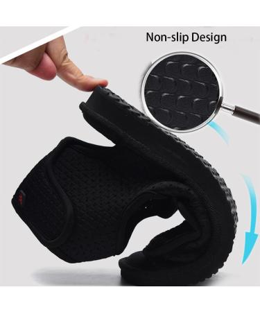 Men's Shatter-resistant Ankle Support Sandals - Lightweight Comfortable & Adjustable Ankle Protection Shoes for Sprains & Strains - Black - Buy Online on GoSupps.com