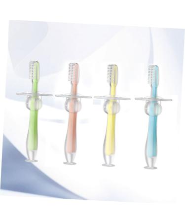 Buy Goohochy 4-Piece Silicone Toddler Toothbrush Set - Safe Soft Infant & Children Toothbrushes with Bite Ring - Buy Online on GoSupps.com