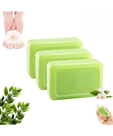 Loravey Relief Soap Loravey Tea Tree Oil Soap Natural Foot & Body Soap Deep Pore Cleansing Gentle Exfoliating Soap Odor Control & Daily Refreshing Cleansing3PCS