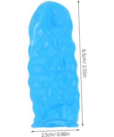 OSALADI Nitrile Finger Cots - 100pcs Sky-blue Finger Protection Covers for Relief & Protection | Durable Butyronitrile Finger Covers 6.50X2.50X2.50CM - Buy Online on GoSupps.com