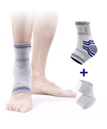 Milaiun XL Ankle Bandage | Velcro Foot Support for Sports & Arthritis | Unisex Blue - Pain Relief & Protection - Buy Online on GoSupps.com