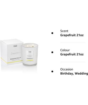 Luxury Grapefruit Scented Candle | 65 Hours Burn Time | Natural Wax Blend | Hotel Collection - Buy Online on GoSupps.com
