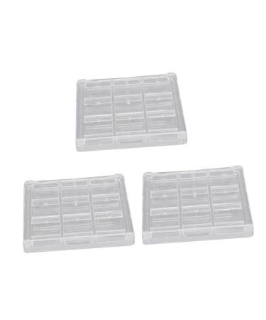 Balacoo 3pcs Boxes Eye Shadow Box Plastic Trays Profusion Empty Eyeshadow Organizer Cosmetic Travel Platen