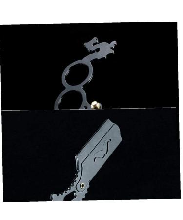 NAISICATAR Straight Cut Throat Razor - Double Finger Ring Razor Knife for Mustache Shaving | Precision Black Barber Razor for Smooth Shaves - Buy Online on GoSupps.com