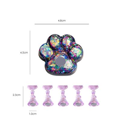 Lurrose Nail Art Tools Kit - Cat Claw Palette Polish Holder & Acrylic Practice Stand - Blue Fluorescent Manicure Design Essentials - Buy Online on GoSupps.com