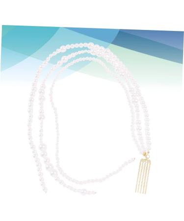 Beatifufu 1pc String Tassel Trim Hair Decorations Womens Barrettes for Hair Women's Hair Clips Hair Clips for Girls Bridal Hair Clip Wedding Decoration Long Hairpin White Pearl Bride To Hang - Buy Online on GoSupps.com