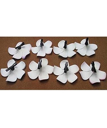 12 Pieces Yellow Hawaii Frangipani Foam Flower Hair Clips - 2.4 for Weddings & Beach Decor - Buy Online on GoSupps.com