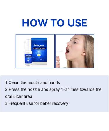 Mouth Ulcer Spray - 30ml Antibacterial Relief for Mouth Wounds & Soothing Care - Buy Online on GoSupps.com