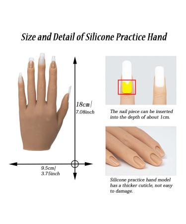 Silicone Practice Hand for Acrylic Nails - Flexible Bendable Mannequin Training Tool - Left Hand - Buy Online on GoSupps.com