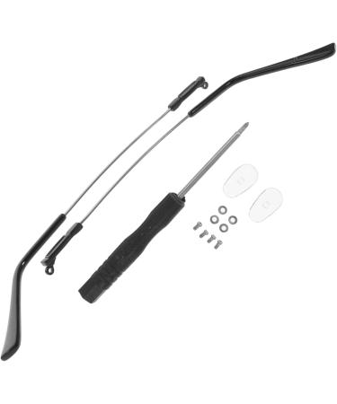 Tofficu Sunglasses Repair Set - 3 Pairs of Vintage Accessories for Arm Legs & Frame | Durable Metal Tubular Black 13.5x0.7cm - Buy Online on GoSupps.com