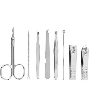 Nail Clippers Set Manicure Pedicure Built-in Nail File Home Travel Suitable for Gifts Mini 8-Piece Set Black - Buy Online on GoSupps.com