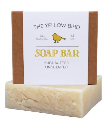 The Yellow Bird Unscented Soap Bar For Sensitive Skin. Handmade Face Soap that's Fragrance Free and Hypoallergenic. Natural  Vegan  and Organic Ingredients.