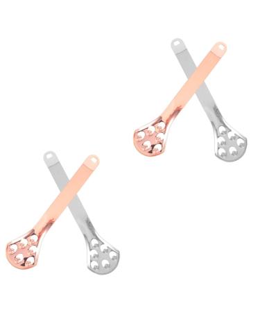 Beaupretty 4 Pcs Tongue Scraper Tongue Scraping Breath Freshening Tongue Cleaners Tongue Cleaners Oral 14.5X4CMx2pcs Assorted Color-1x2pcs