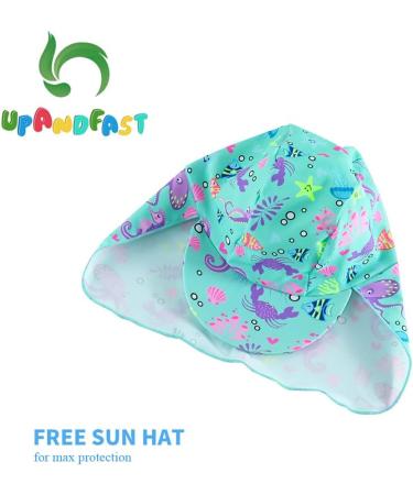 UPF 50+ Green Octopus Zipper Swimwear for Baby Boys/Girls | 12-18 Months - Buy Online on GoSupps.com