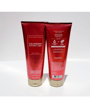 Bath and Body Works Strawberry Pound Cake Body Cream Set - Luxurious Moisturizing & Sweet Fragrance for All Skin Types - International Shipping Available - Buy Online on GoSupps.com